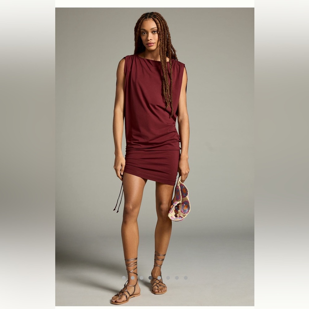 Daily Practice by Anthropologie Ruched Sleeveless Dress NWT